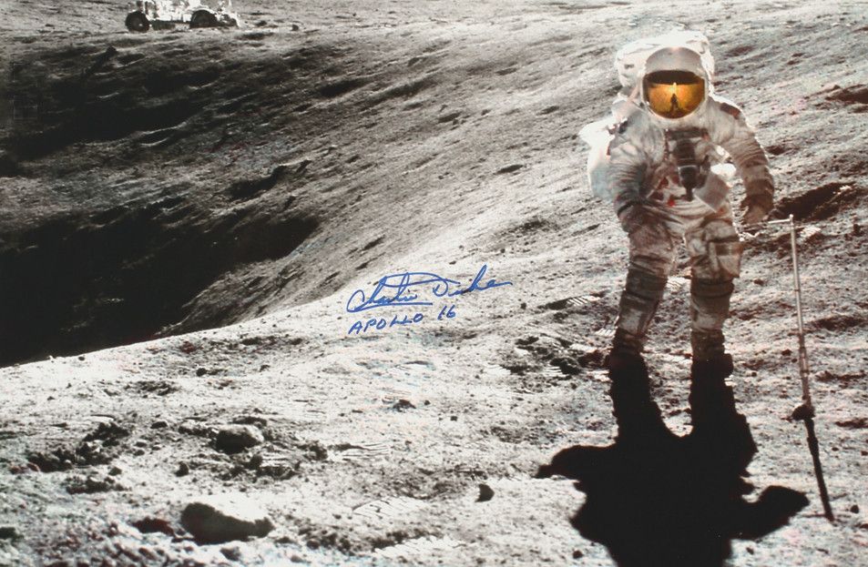 Apollo 16 - Charlie Duke on the lunar surface (www.sothebys.com)&nbsp;