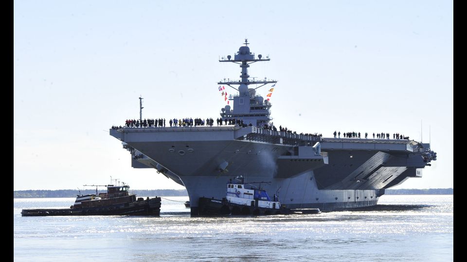 La portaerei Gerald R. Ford (Afp)&nbsp;