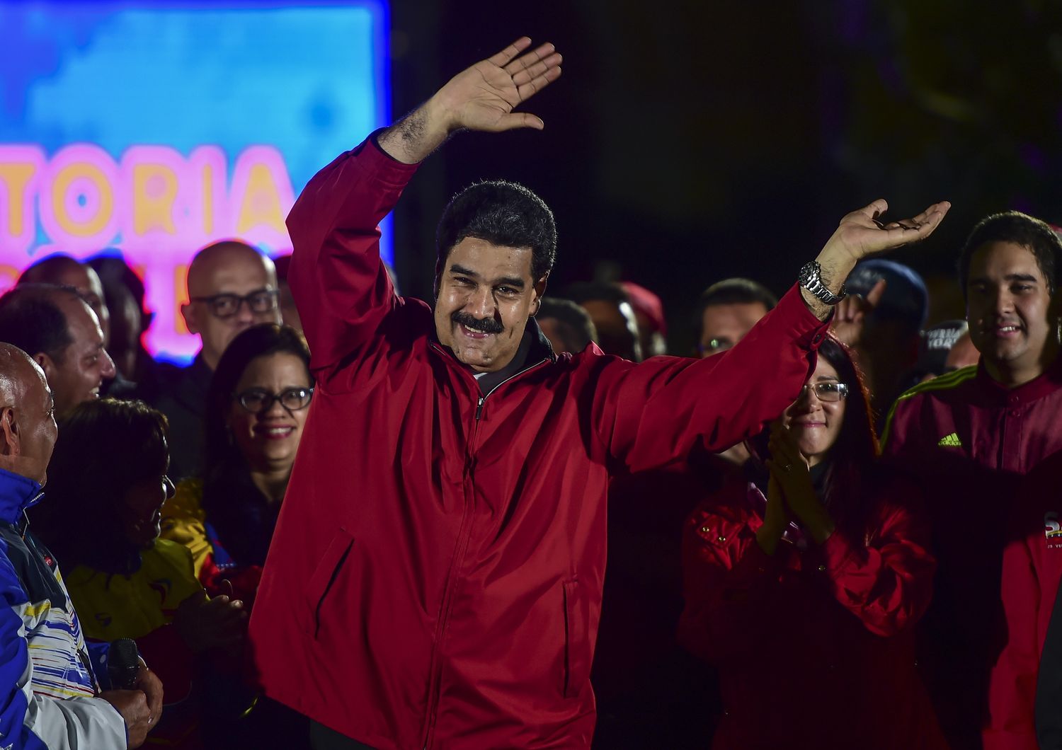 &nbsp;Nicolas Maduro festeggia i risultati del voto della Costituente