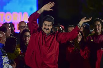 &nbsp;Nicolas Maduro festeggia i risultati del voto della Costituente