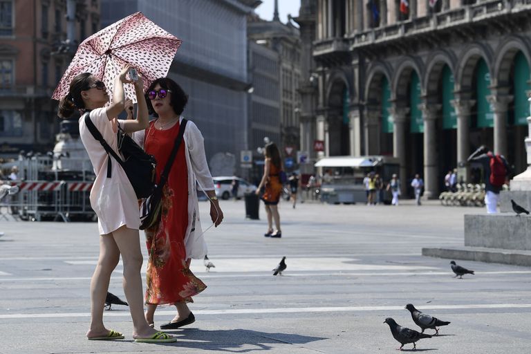 &nbsp;Ondata di caldo a Milano