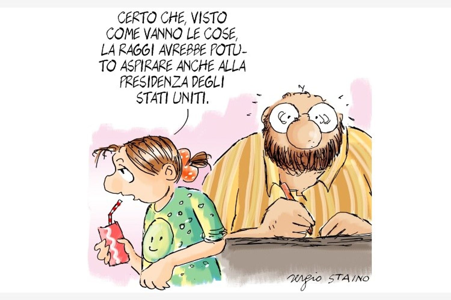 &nbsp;La prima vignetta di Sergio Staino per Tiscali,.it