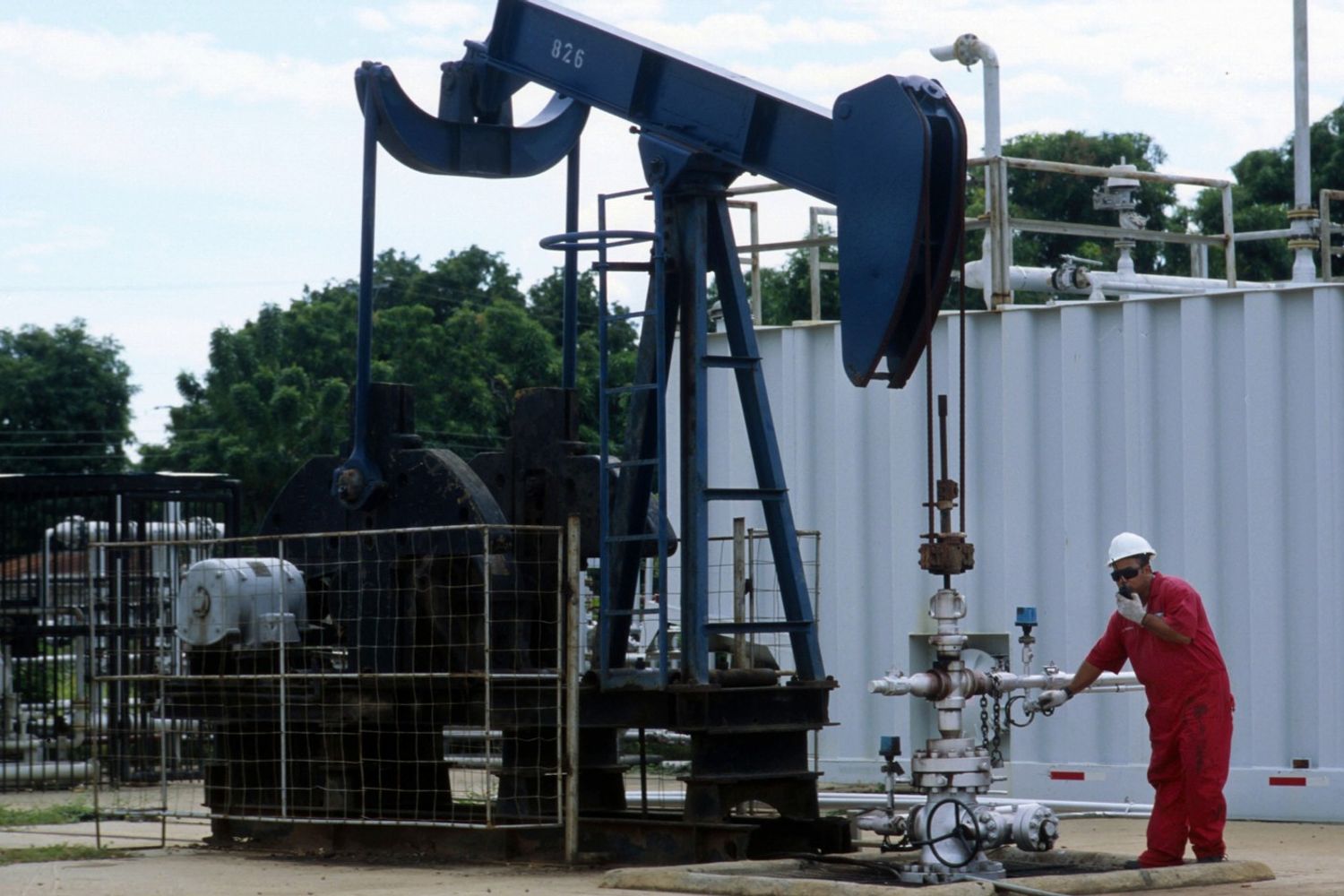 &nbsp;Un impianto per l'estrazione di petrolio a Maracaibo