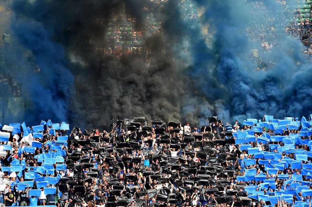 &nbsp;I tifosi dell'Inter durante un derby