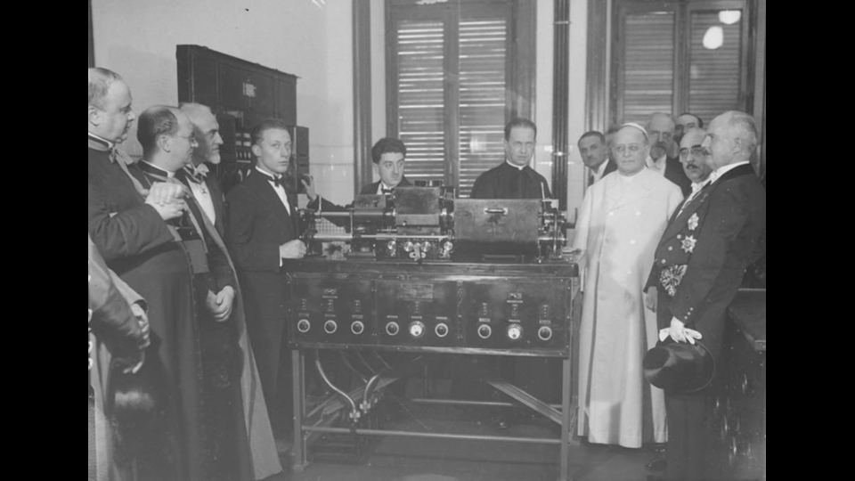 Inaugurazione Photoradio 1931 Pio XI - Pacelli - Marconi&nbsp;