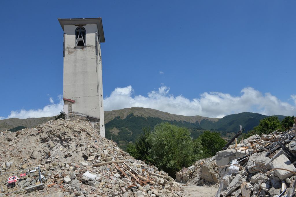 Amatrice, le macerie del terremoto