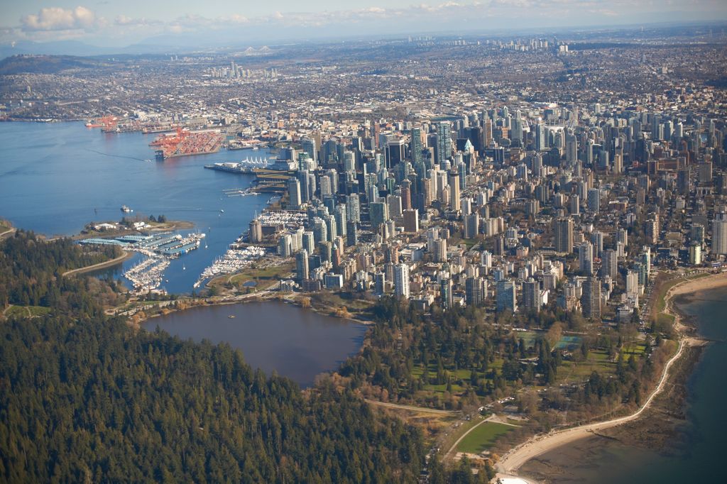 &nbsp;Una veduta aerea di Vancouver