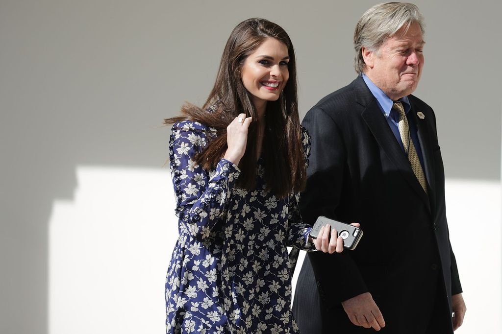 &nbsp;Hope Hicks e il 'chief strategist' della Casa Bianca, Steve Bannon