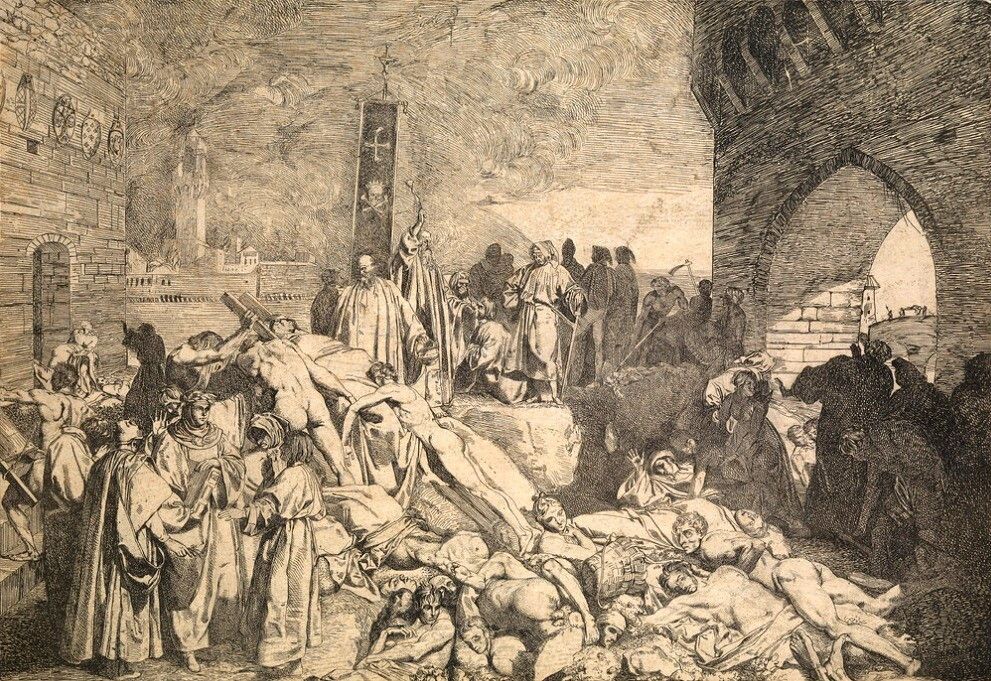 &nbsp;La peste di Firenze del 1348 in un'incisione di Luigi Sabatelli