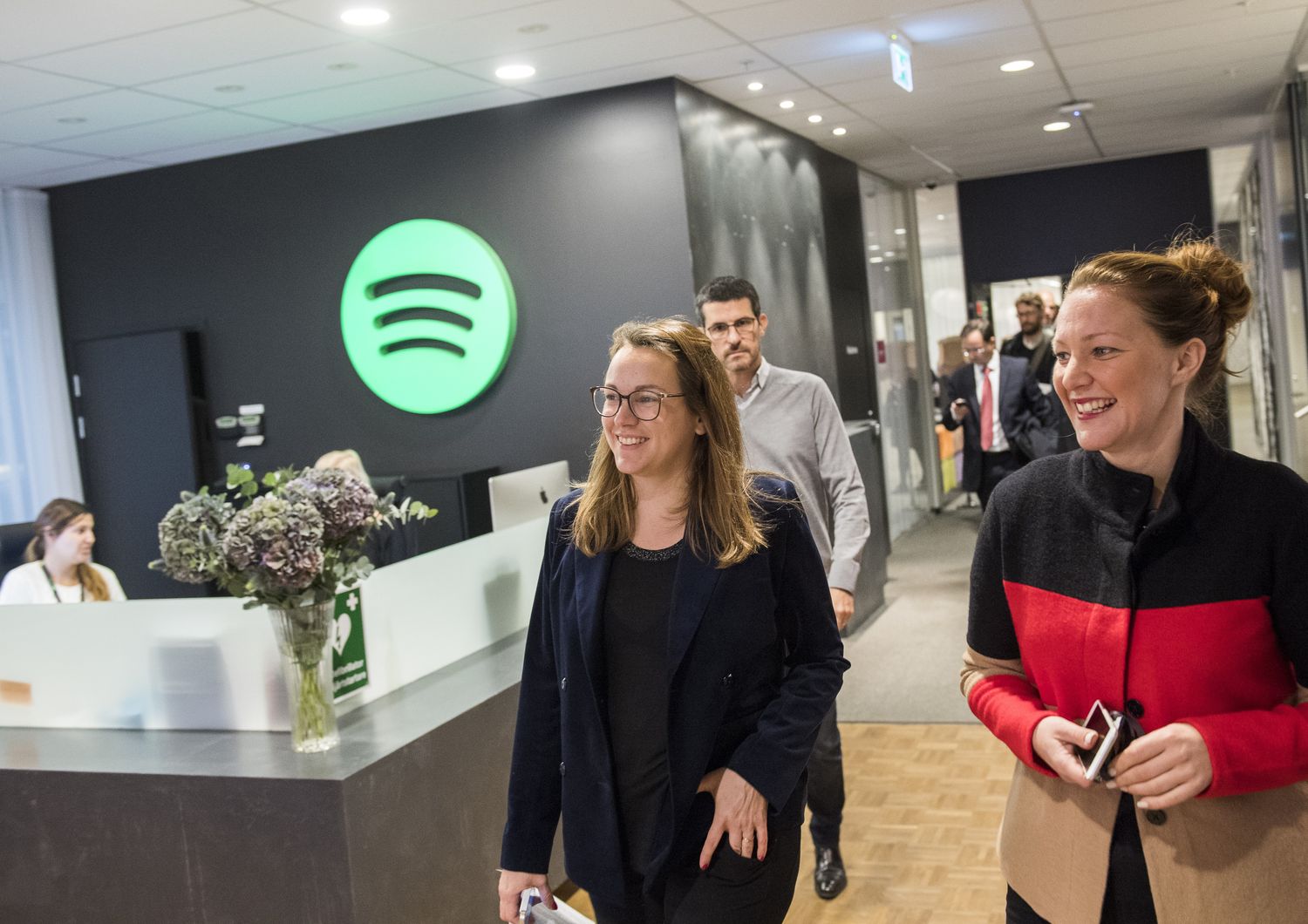 &nbsp;L'ex ministro del digitale francese, Axelle Lemaire, visita il quartier generale di Spotify a Stoccolma