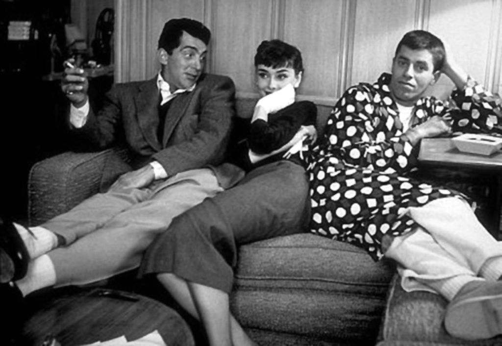 &nbsp;Jerry Lewis con Audrey Hepburn e Dean Martin