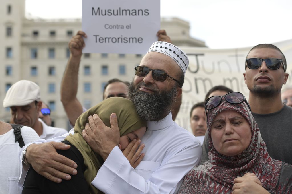 &nbsp;Manifestazione di musulmani contro il terrorismo, Barcellona