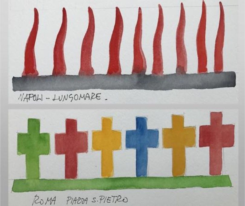 &nbsp;La bozza delle barriere di Paladino