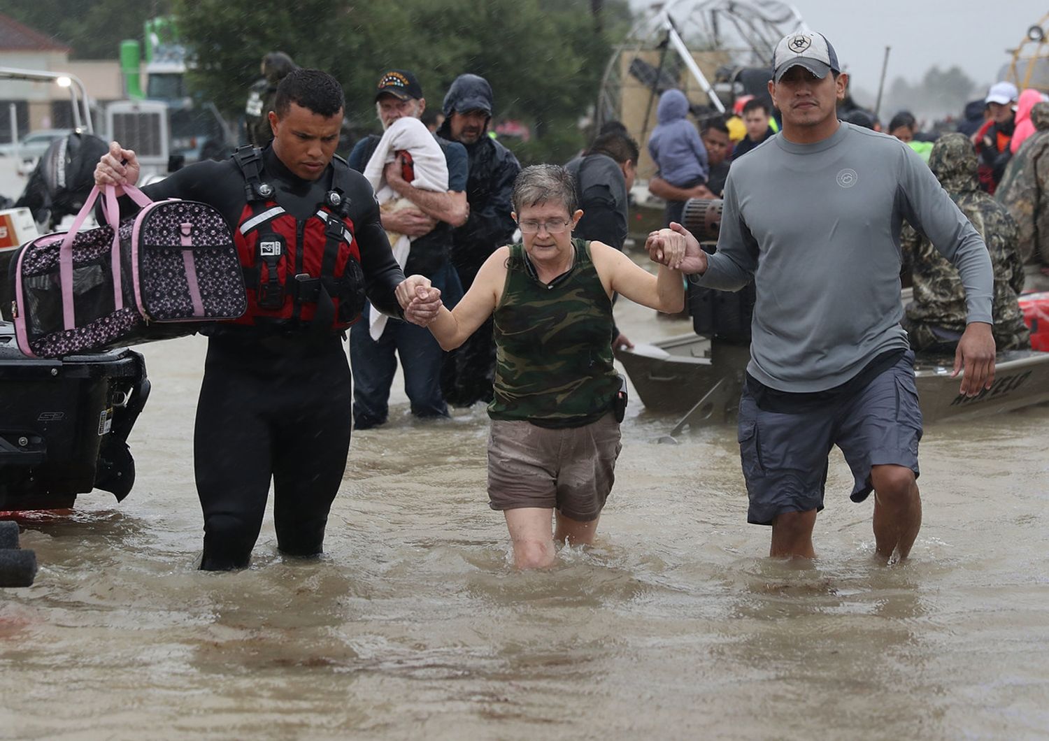 Texas - Popolazione tratta in salvo dopo il passaggio dell'uragano Harvey (AFP)&nbsp;