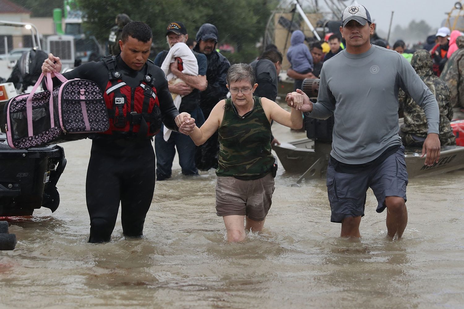 Texas - Popolazione tratta in salvo dopo il passaggio dell'uragano Harvey (AFP)&nbsp;