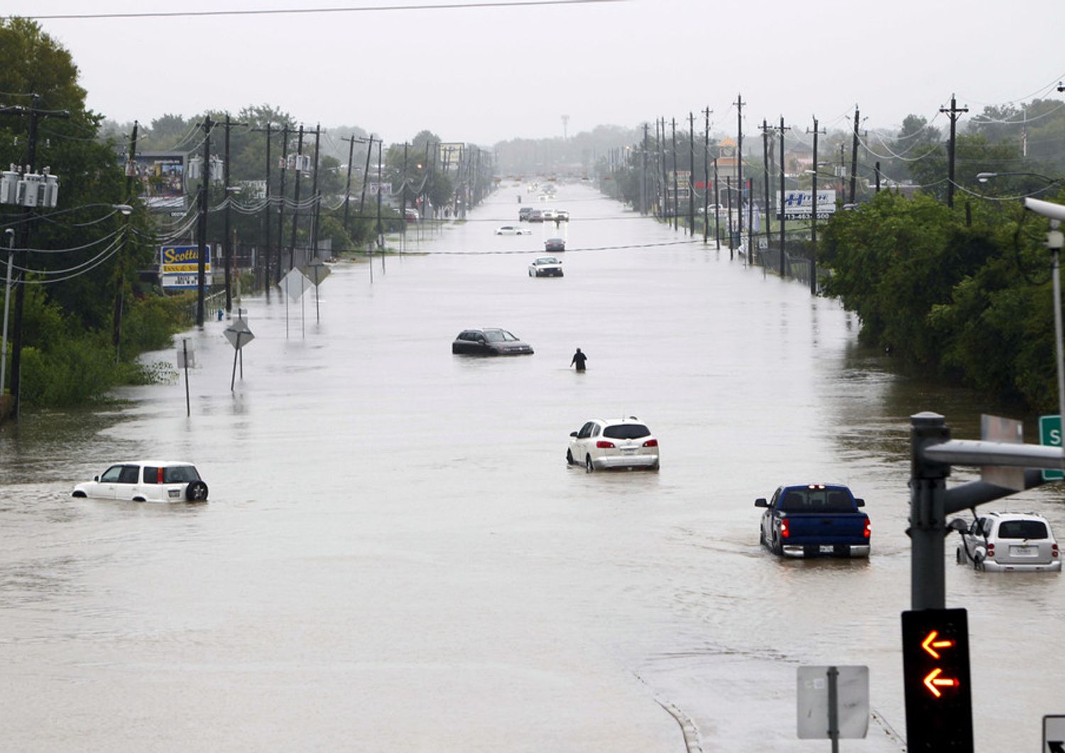 Texas - Una strada dopo il passaggio dell'uragano Harvey (AFP)&nbsp;