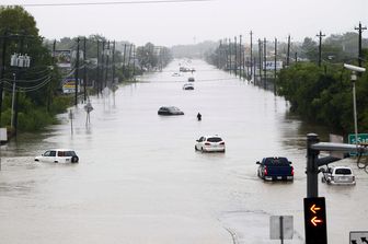 Texas - Una strada dopo il passaggio dell'uragano Harvey (AFP)&nbsp;