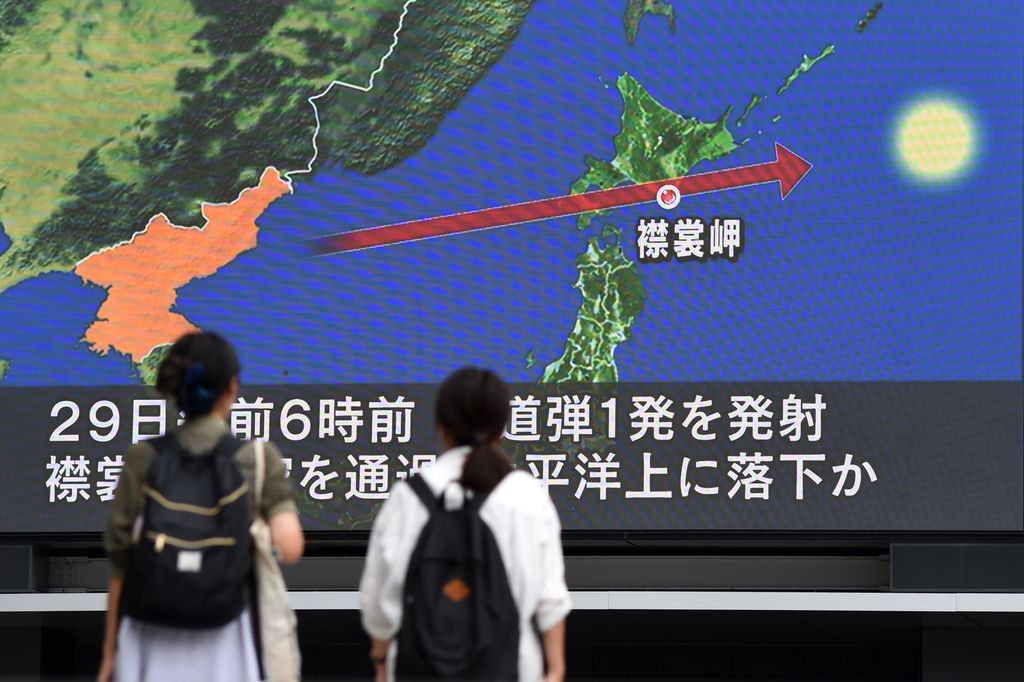 Mappa del passaggio del missile (AFP)&nbsp;