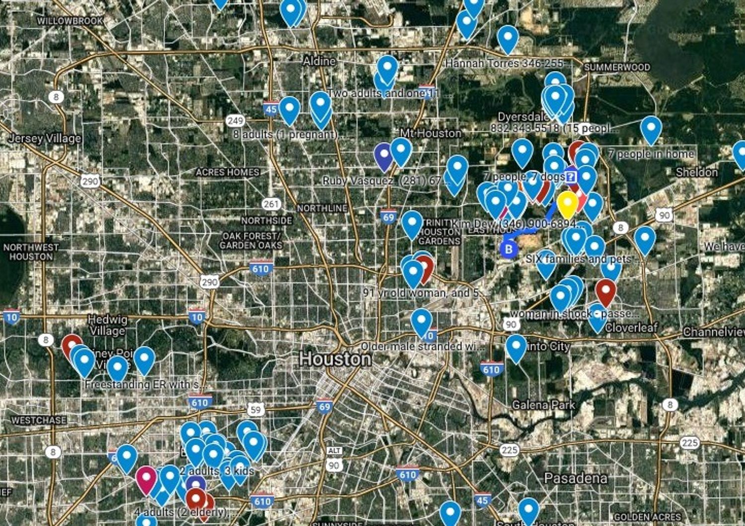 Salvarsi dall&#39;uragano&nbsp;Harvey&nbsp;usando le mappe (collettive) di Google