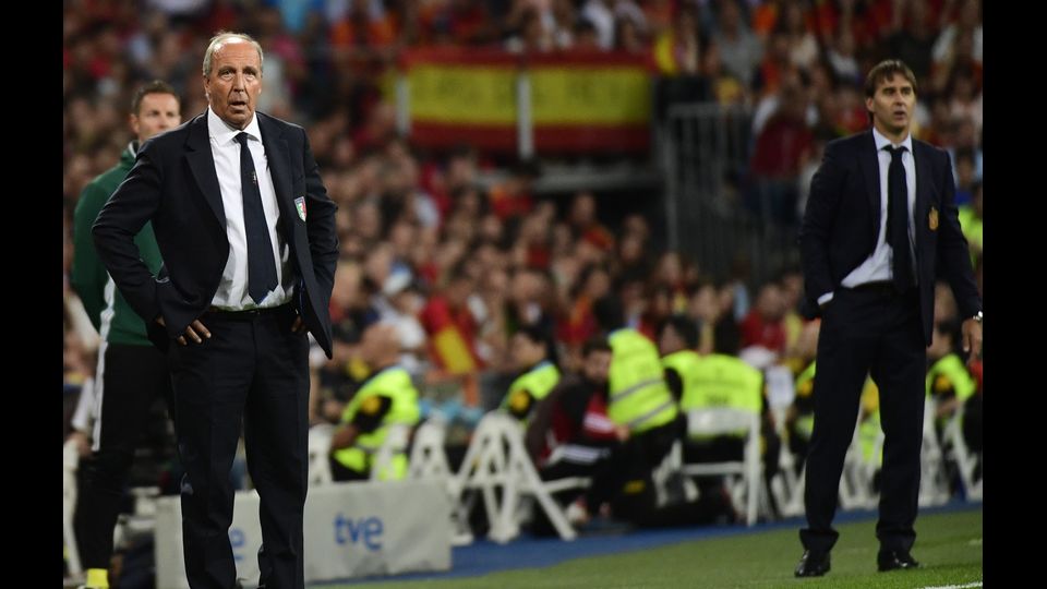 &nbsp;I due allenatori, Ventura e&nbsp;Julen Lopetegui (Spagna)