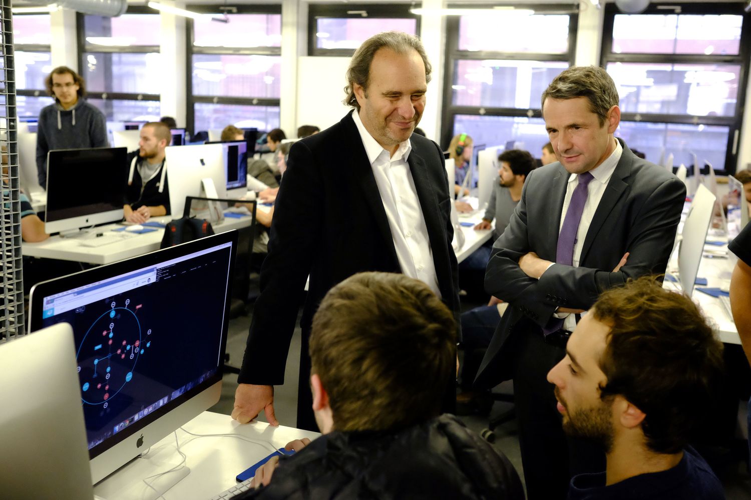 &nbsp;Xavier Niel nella newsroom di Ecole 42