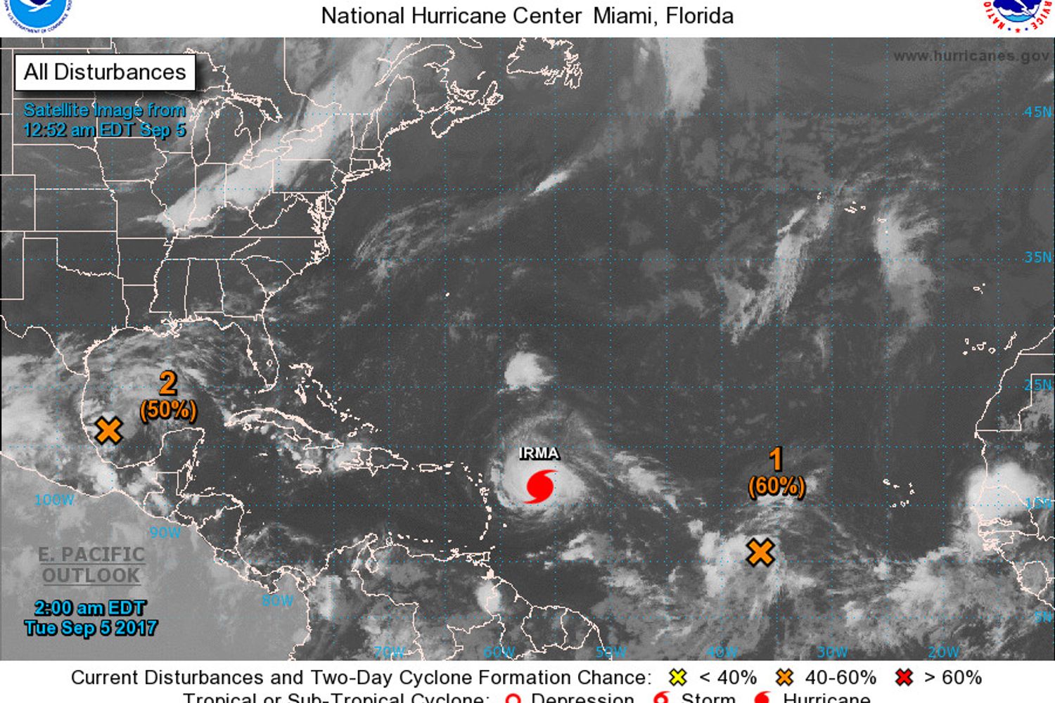 Uragano Irma sui Caraibi