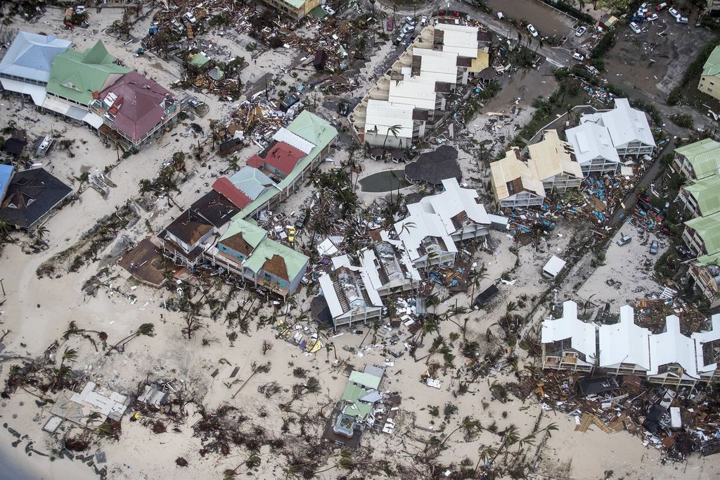 Danni dell'uragano Irma a Philipsburg, sull'isola dei Caraibi olandesi di Saint-Marten (Afp)&nbsp;