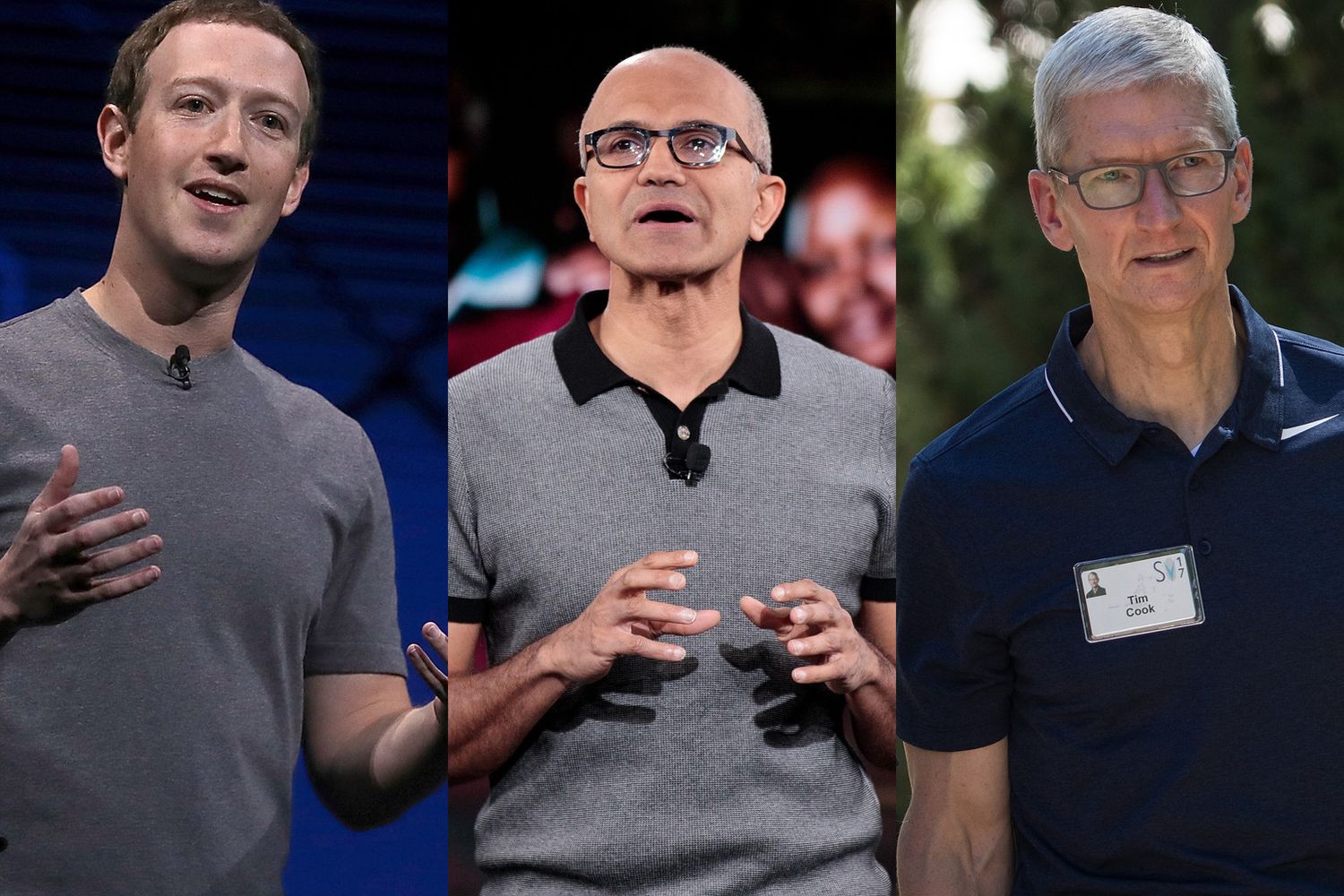 Zuckerberg, Nadella, Cook&nbsp;
