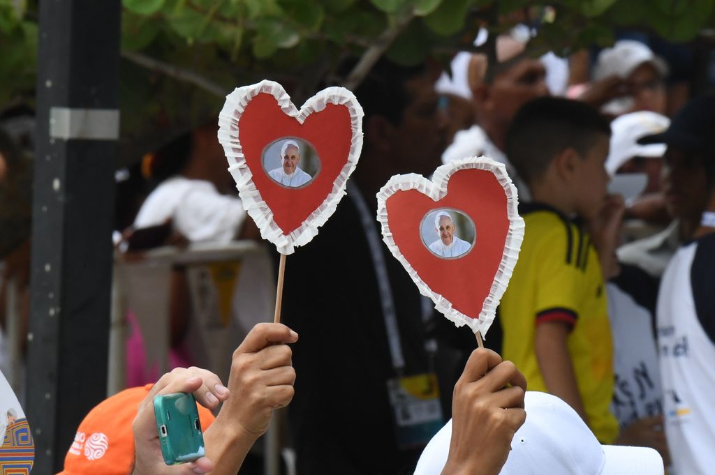 &nbsp;Fedeli in attesa del Papa a Cartagena
