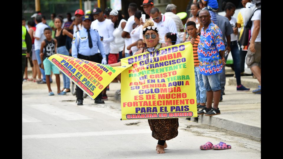 &nbsp;Fedeli in attesa del Papa a Cartagena