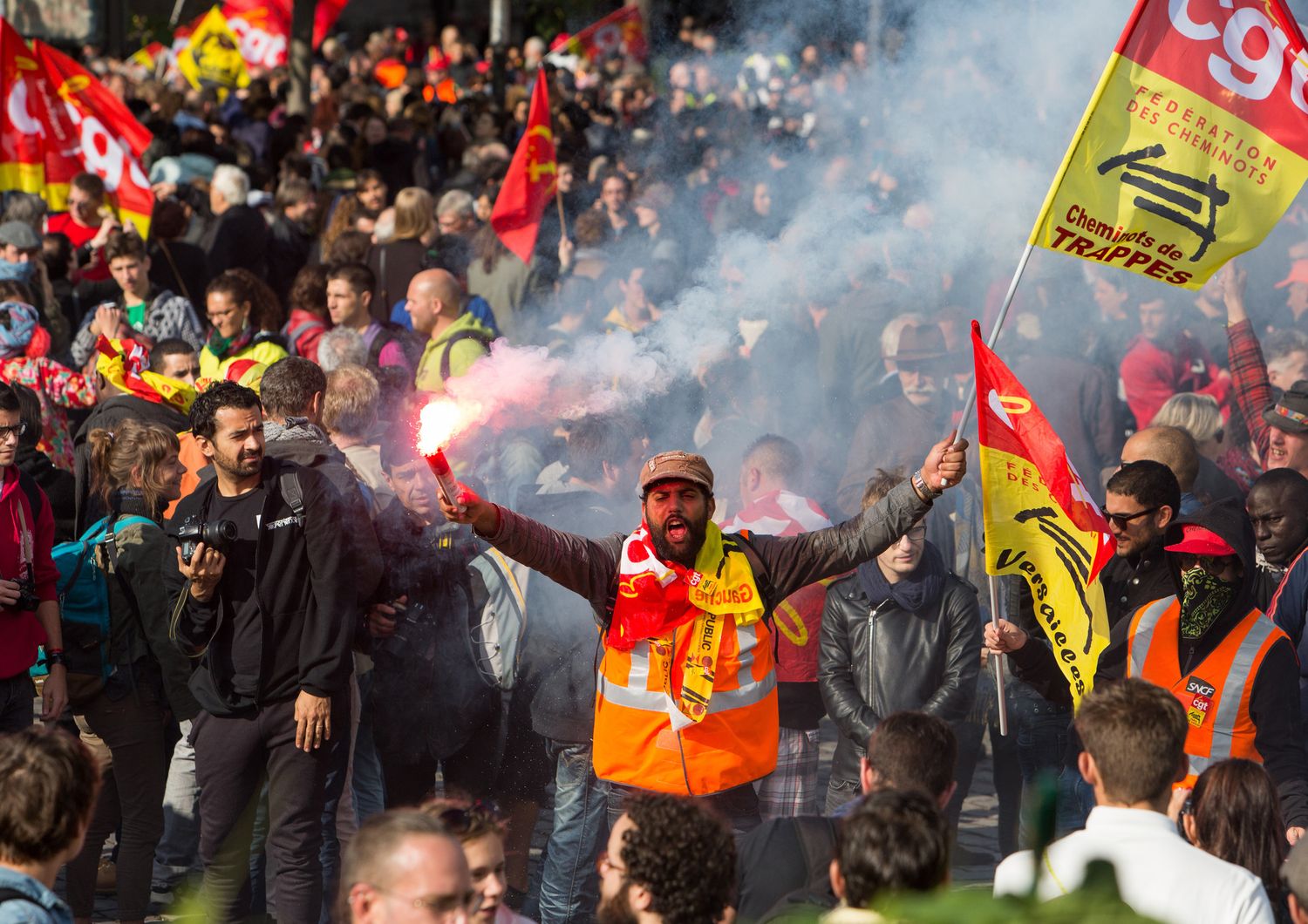 &nbsp;Proteste Parigi riforma lavoro Macron&nbsp;