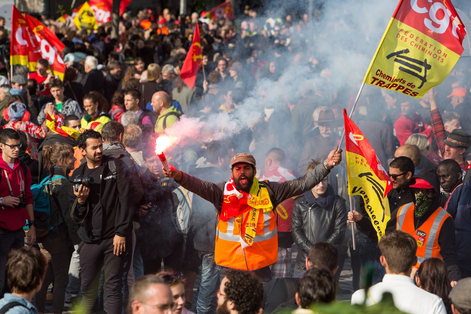 &nbsp;Proteste Parigi riforma lavoro Macron&nbsp;