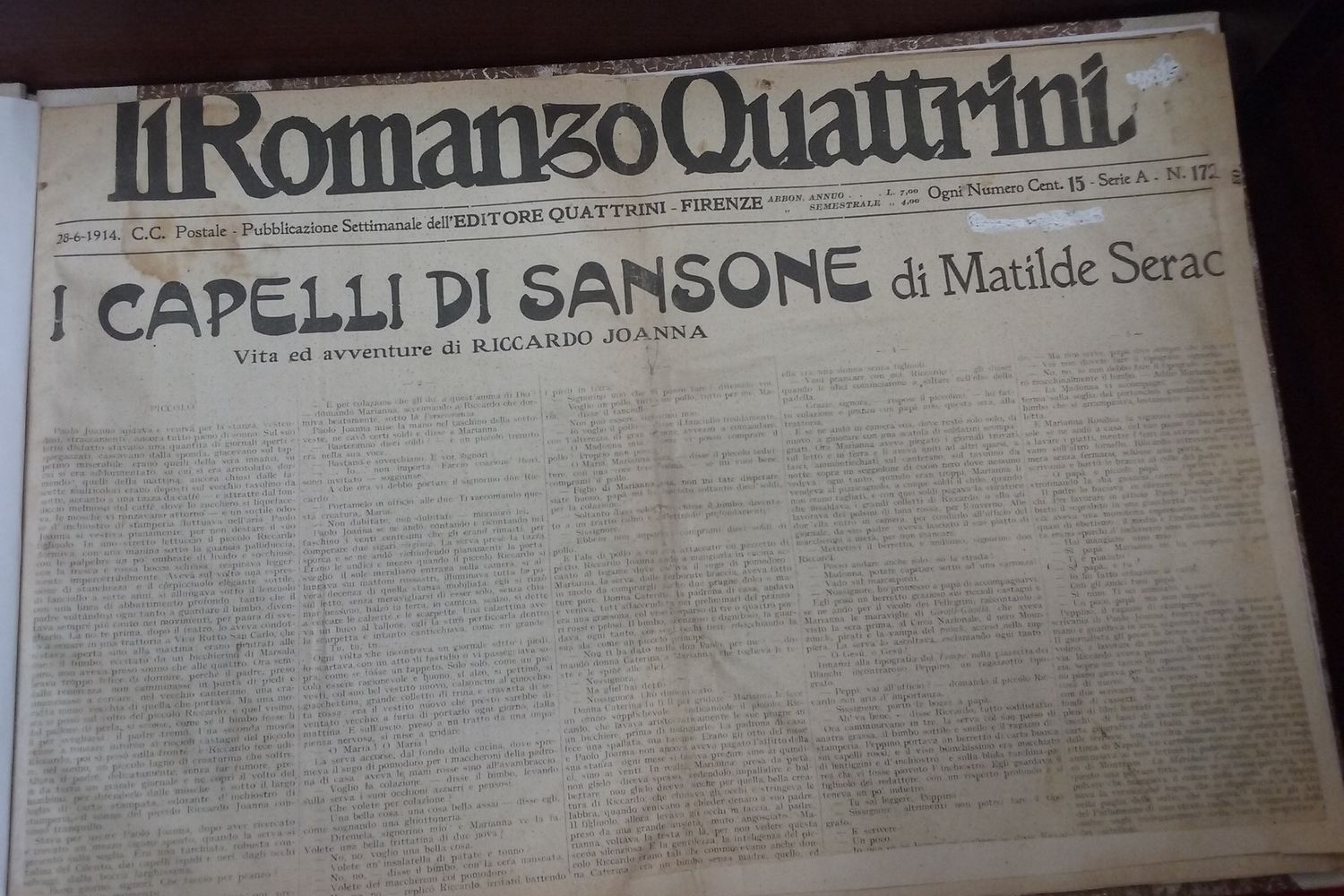Uno dei giornali in mostra&nbsp;