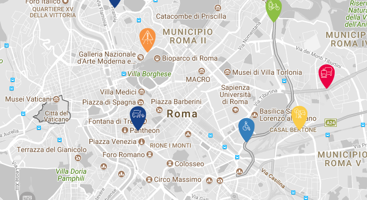 Mappa di Roma su Pums