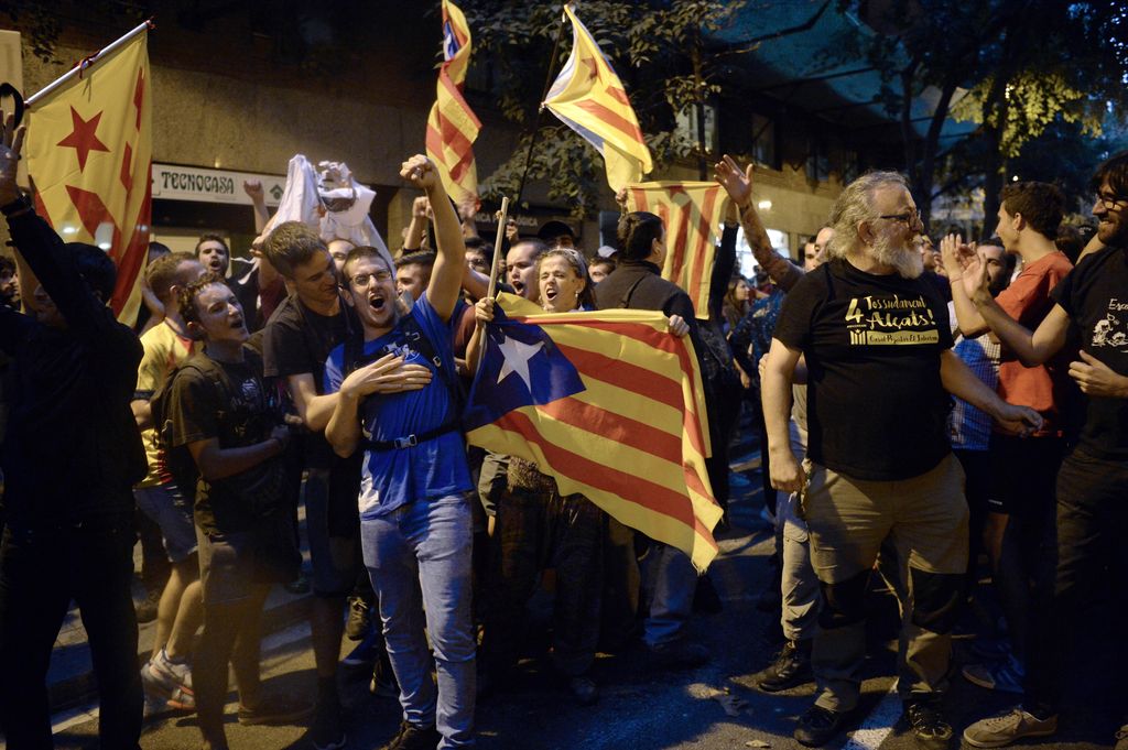 Manifestazioni di protesta a Barcellona per l'indipendenza della Catalogna (Afp)&nbsp;