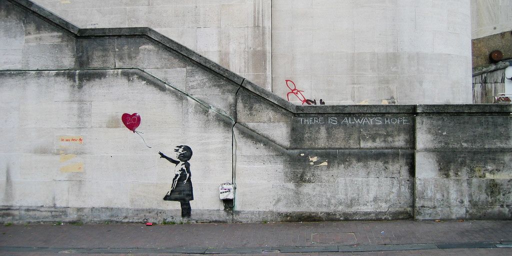 &nbsp;Murales di Banksy - &quot;Bambina con palloncino&quot;