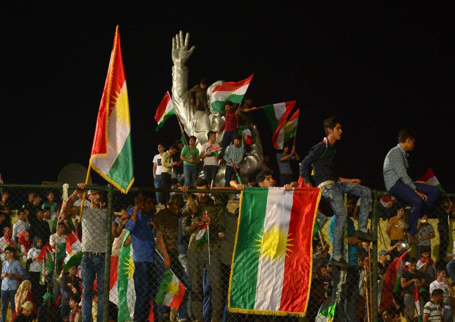 &nbsp;Sostenitori dell'indipendenza curda a Erbil