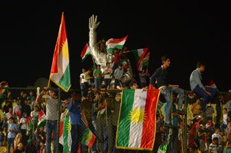 &nbsp;Sostenitori dell'indipendenza curda a Erbil