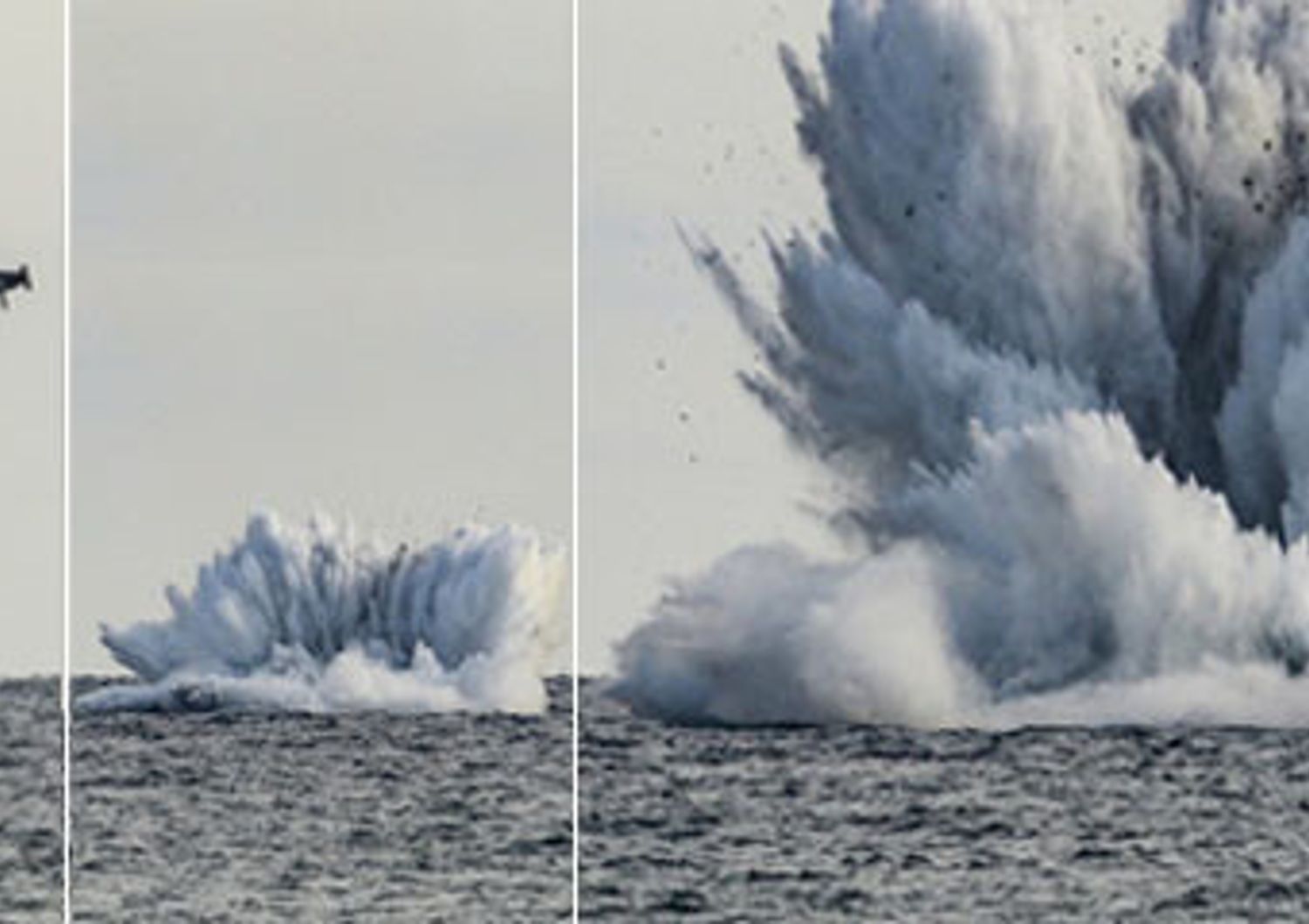 &nbsp;Eurofighter dell'aviazione italiana schiantato in mare durante una mostra a Terracina