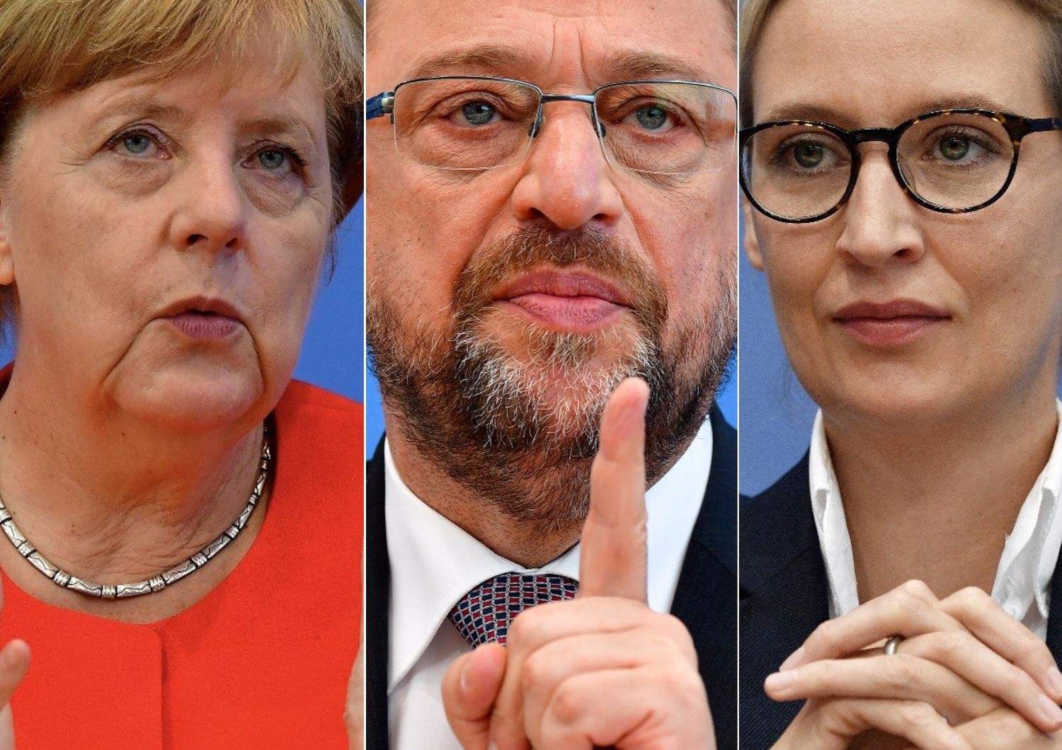 &nbsp;Merkel, Schulz e Weider