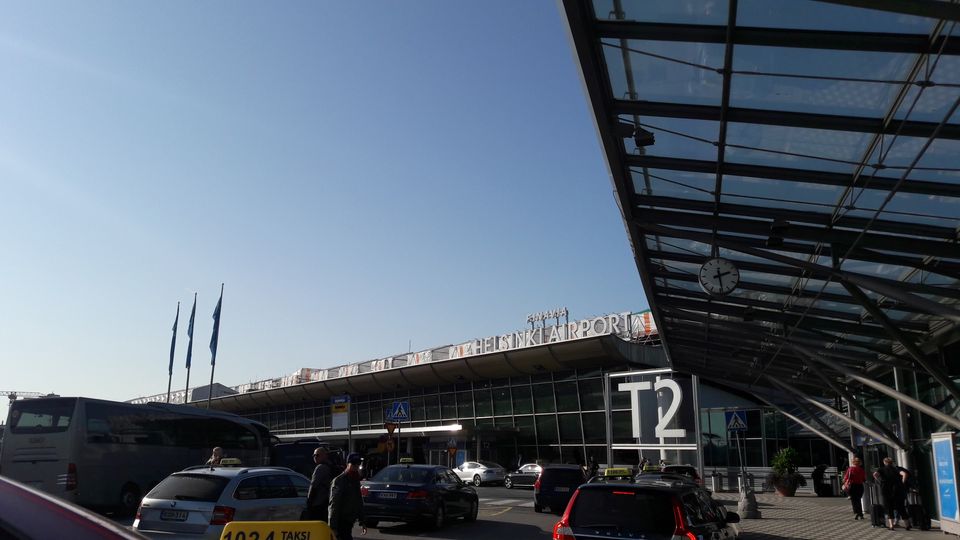 L'esterno dell'aeroporto di Helsinki