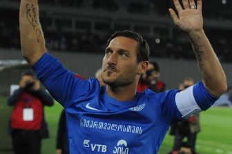 Francesco Totti dopo il match di carit&agrave; della World Stars for Georgia tra GFF XI e WORLD XI a Tbilisi, Georgia il 29 settembre 2017.&nbsp;