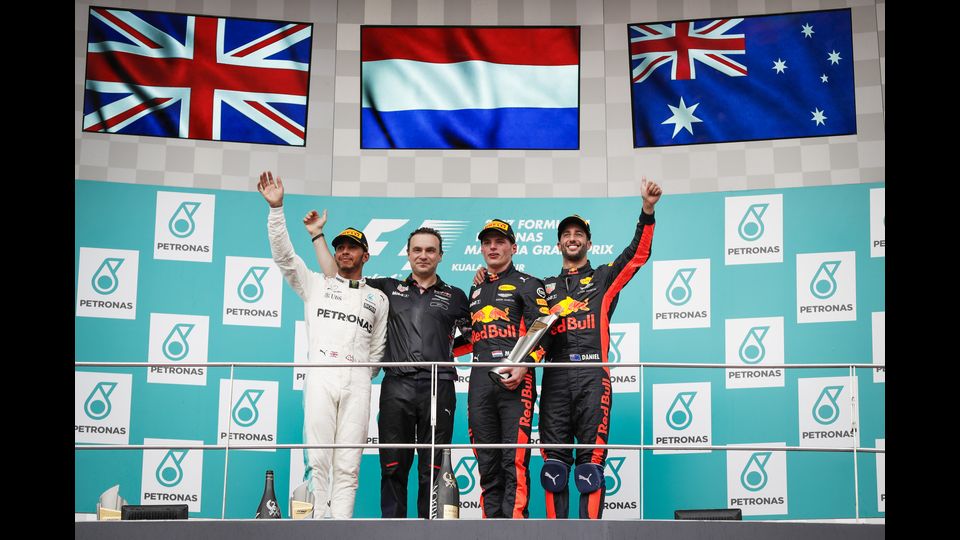 VERSTAPPEN Max, HAMILTON Lewis, RICCIARDO Daniel - Gran Premio di Malesia di Formula 1, a Sepang&nbsp;