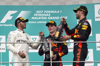 VERSTAPPEN Max, HAMILTON Lewis, RICCIARDO Daniel - Gran Premio di Malesia di Formula 1, a Sepang&nbsp;