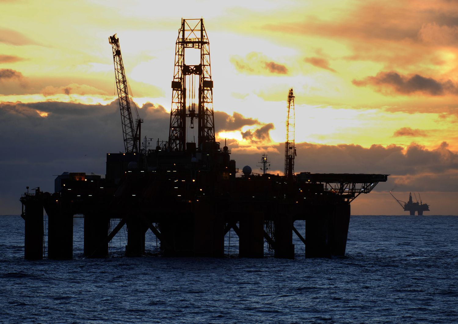 &nbsp;Una piattaforma petrolifera nel mar di Norvegia (Afp)