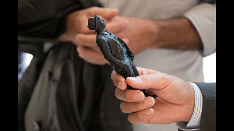 Un modellino in scala di un protagonista dell'opera stampato in 3d