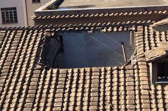 &nbsp;Il tetto crollato al liceo Virgilio di Roma