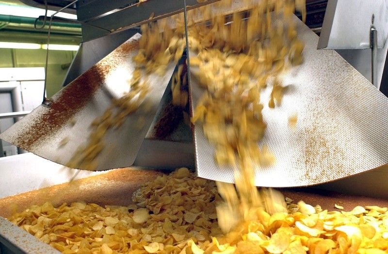 Una fabbrica di patatine in Germania