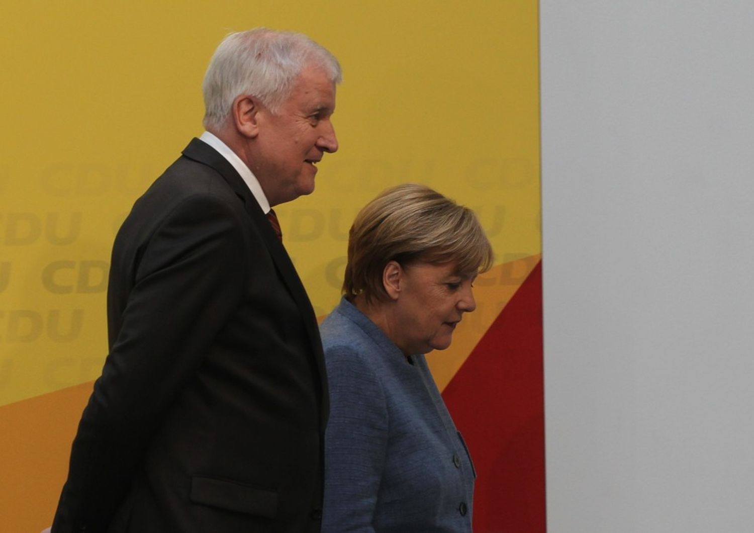 &nbsp;Horst Seehofer e Angela Merkel