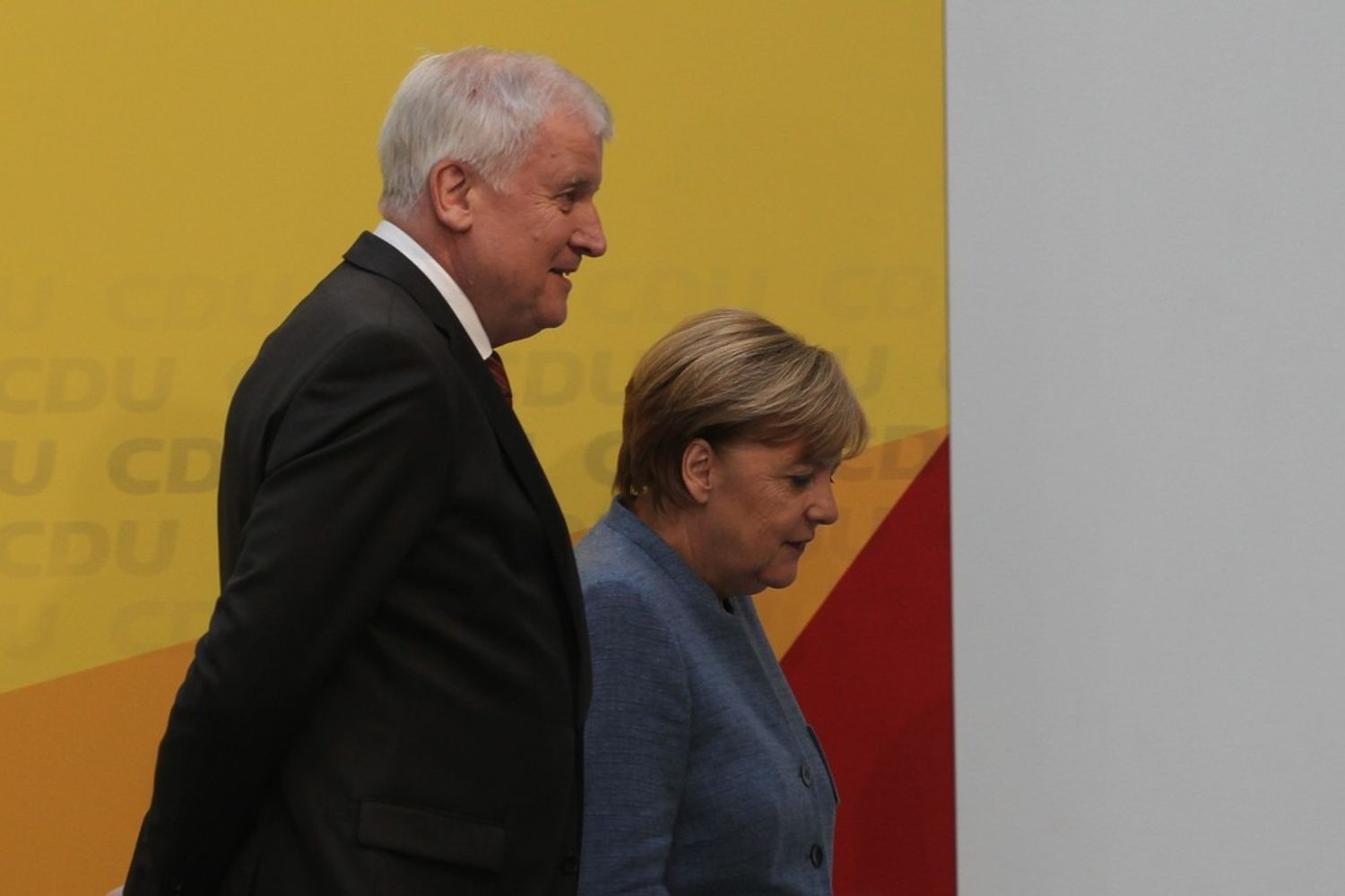 &nbsp;Horst Seehofer e Angela Merkel